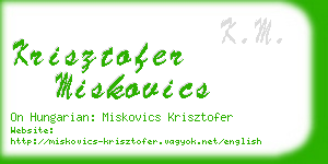 krisztofer miskovics business card